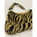 Brown and Black Leopard Pattern Shoulder Bags